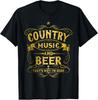 Country-Musik und Bier Das#039;s Warum ich#039;m Hier Lustiges Vintage T-Shirt Unisex T-Shirt