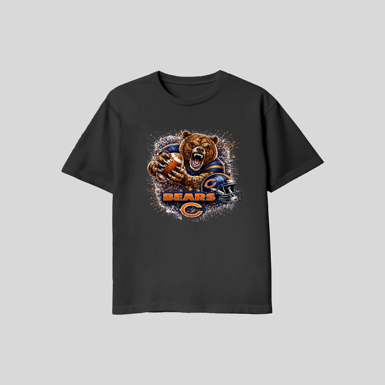 Unisex Adult Casual Graphic Chicago Bears Football Bear Down Mascot... S