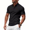 Men's Minimalist Quick-Dry Polo Shirt Summer Top for Men Loose-Fit Breathable Collared Short-Sleeved T-Shirt