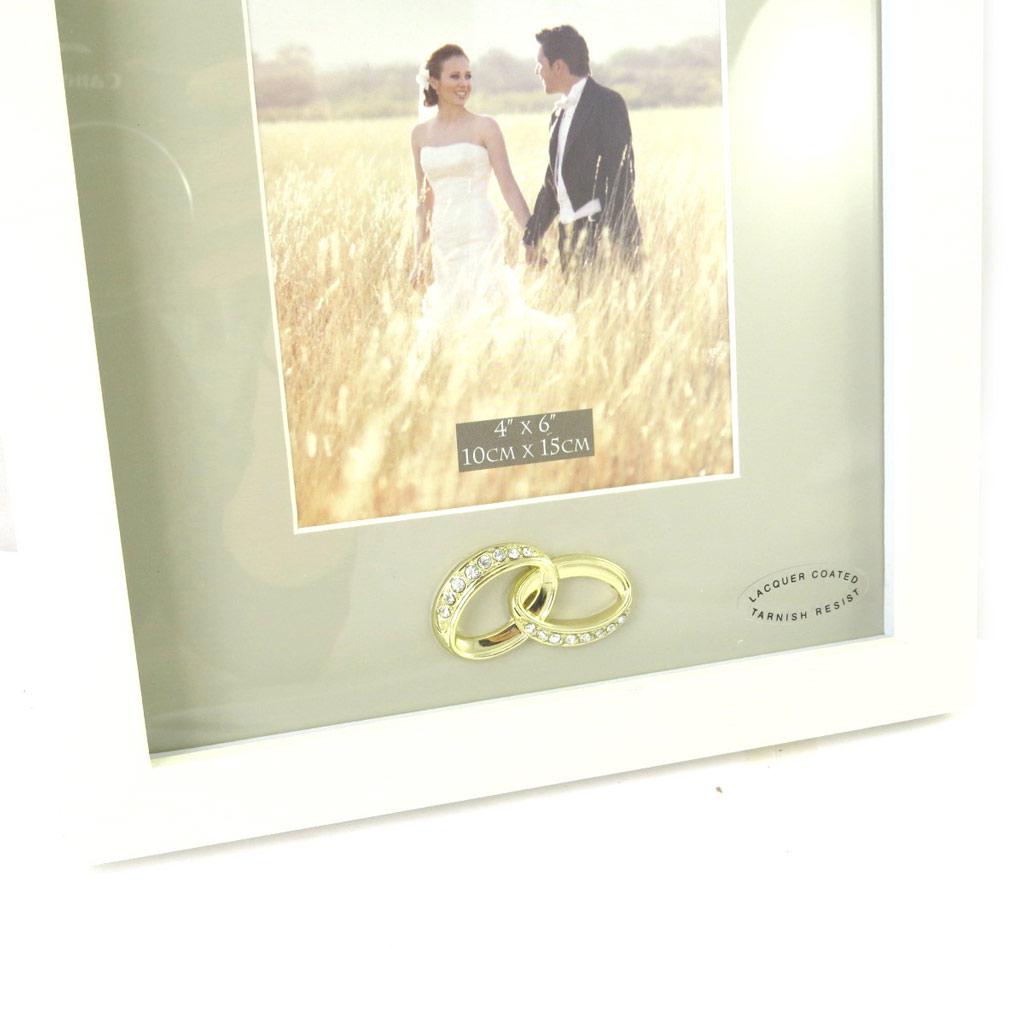 Les Trésors De Lily [M7728] - Ramka na zdjęcie 'Romance' kość słoniowa (10x15 cm) obrączki złota