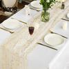 Charming Dining Table Accessory Glittery Runner, Sheer Flowing Tulle Elegant Runner for Home Wedding Baby Shower Bridal Decor