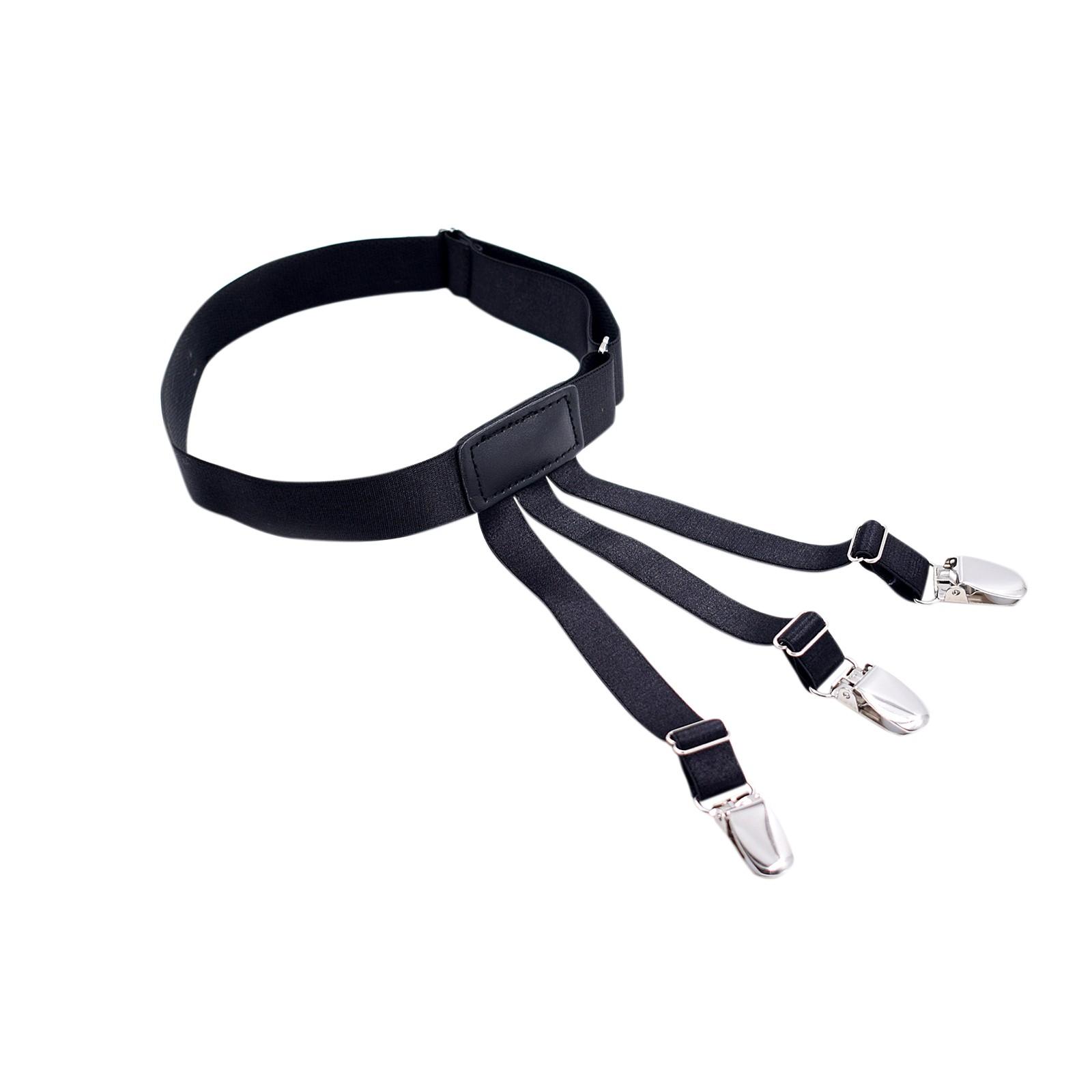 

Мужская рубашка с эластичными подвязками для чулок с нескользящими зажимами чёрный