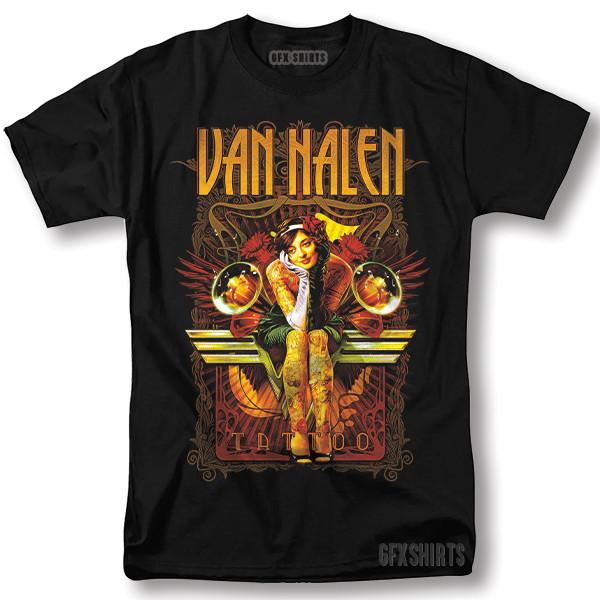 Van Halen Tattoo Shirt Smoking Baby Angel Rock Concert Tour Vntg Design T-Shirt Unisex T-Shirt XXXL