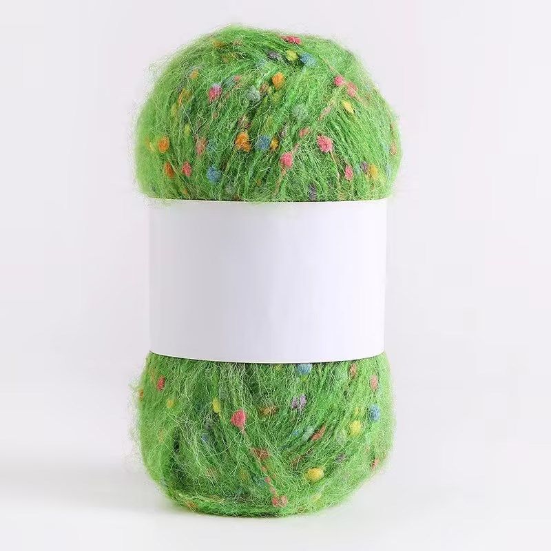 100g/zestaw Kolorowa przędza moherowa w kropki do robienia na drutach ręcznych DIY Szaliki Czapki Torby Odzież Lalki Polarowe kulki Miękka puszysta nić