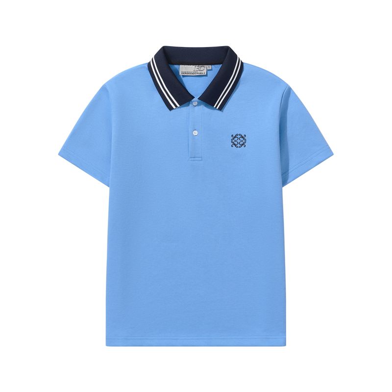 HACR Women Harshandcruel Korean Style High JGG Miu Style Embroider Color Matching Texture Half Cardigan Short-Sleeve Polo Shirt