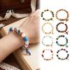 Cute Owl Cat Bird Bracelet Stretch Deer Beaded Bracelet Retro Animal Bead Bull Skull Birthday Present for Her Elastic Boho Women Autumn Holiday