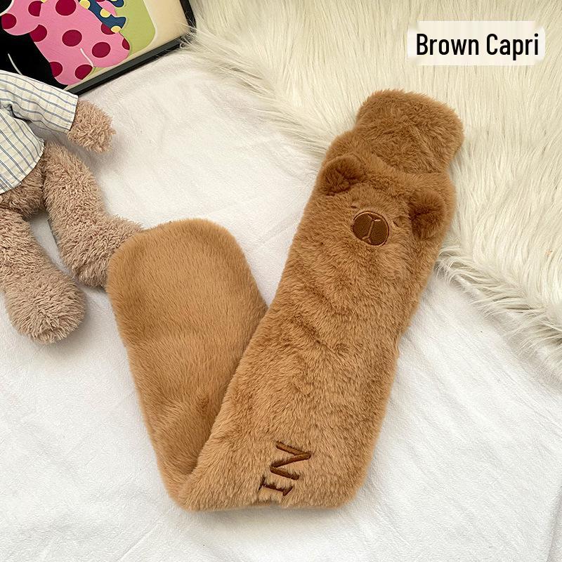 Cartoon Long Hot Water Bottle with Thickened PVC Cover for Winter Bedding