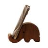 Simple Creative Solid Wood Black Walnut Phone Stand Business Card Display Rack Home Office Desktop Decoration
