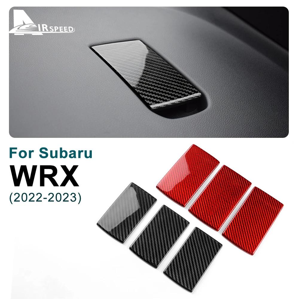 Real Hard Carbon Fiber Sticker For Subaru WRX 2022 2023 Car Rear Child Seat Hook Plate Dry Carbon Interior Cover Accessories