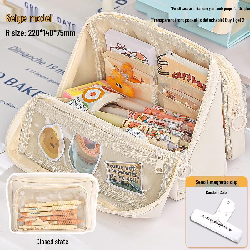 Nine-Layer Ita Bag Pencil Case - Large Capacity, Stylish, DIY, Girl's Trend, Simple Stationery Box