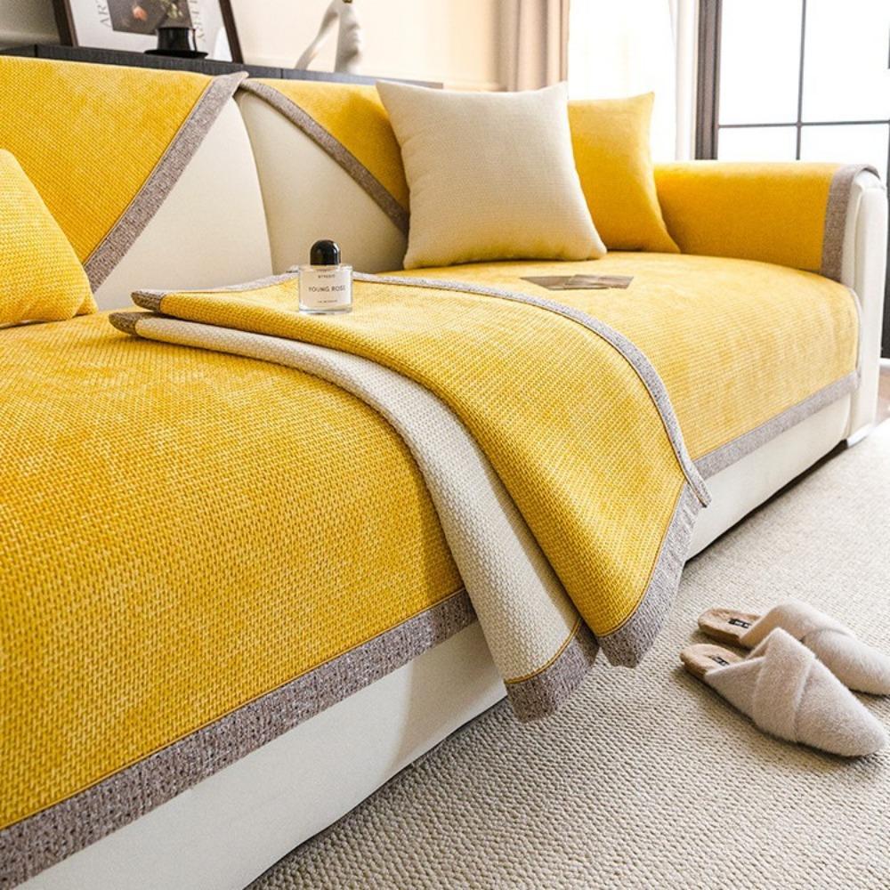 

Skin-friendly Chenier sofa cushion, universal in all seasons, new non-slip seat cushion, leather sofa cover, full cover cloth towel 30*50