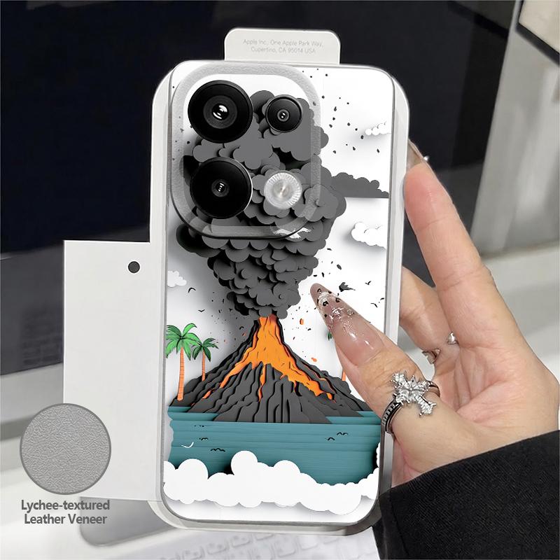 Custodia con Stampa Strada di Montagna Per Xiaomi 13T Pro Redmi Note 15 Pro 4G Redmi Note 14 13 Pro+ 5G Copertura in Silicone con Texture in Pelle