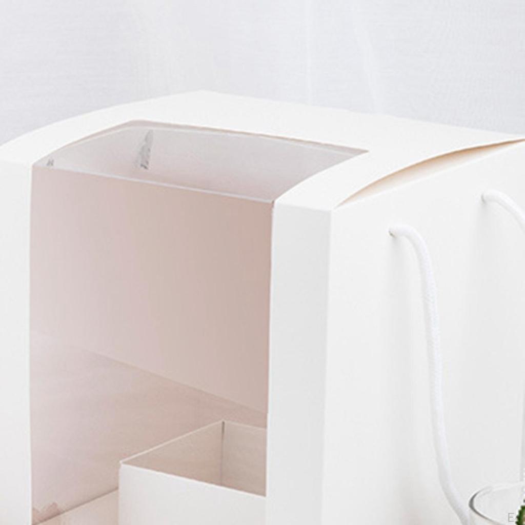 Flower Gift Paper Packaging Boxes Clear Window Wedding Baby Shower Favors