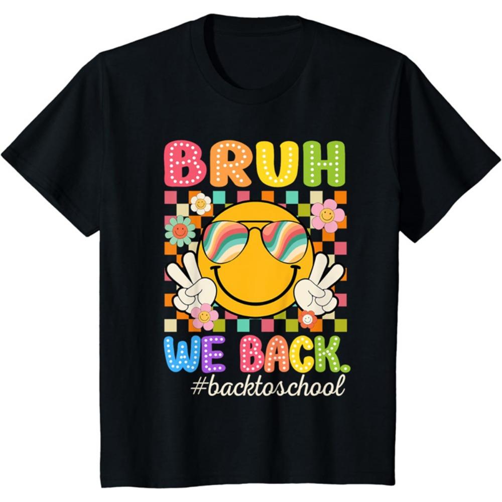 Summer New 3D Printing Back To School T Shirt First Day Of School Graphic T-shirts Children Fashion Streetwear Short Sleeves Tee