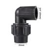 Cotovelo Redutor de 90 Graus com Rosca Fêmea Preta de 1/2" 3/4" 1" para Tubo de Água de Jardim Tubo de PVC Conexão de Irrigação Junção