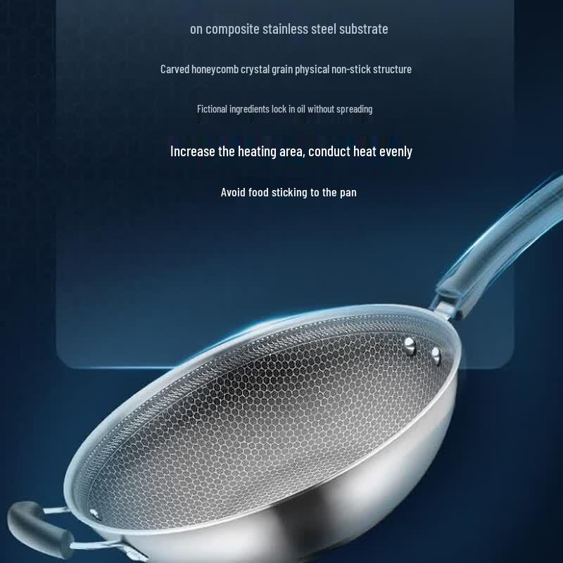 SUPOR 32cm Diamond Honeycomb Non-stick Wok