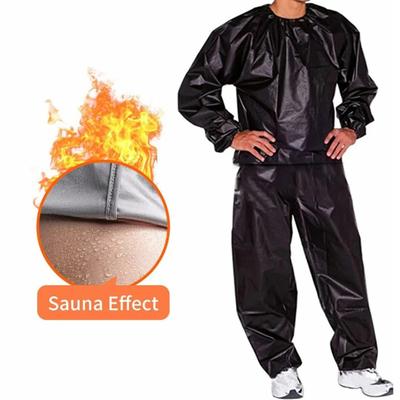 2 szt./zestaw Sauna Top Spodnie Kombinezon Wodoodporny Wiatroszczelny Dres Do Utraty Wagi Elastyczne Otwory Spalanie Tłuszczu Sport Fitness Sauna Odzież