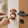Soft Silicone Car Bumper Protector Sticker Cute Dog Pattern Shockproof Anti-Collision Pad Durable Material Easy to Install