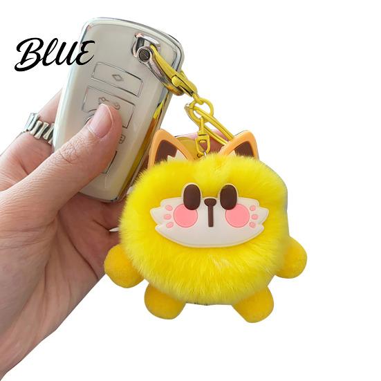 Plush Rabbit Keychain Ear Soft Ball Charm Key Chain Car