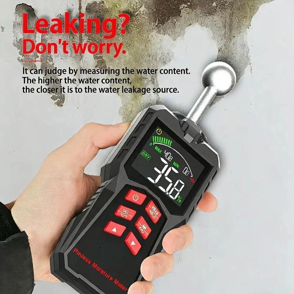 Digital Timber Damp Detector Pinless Wall Humidity Tester Moisture Analyzer Timber Inspection
