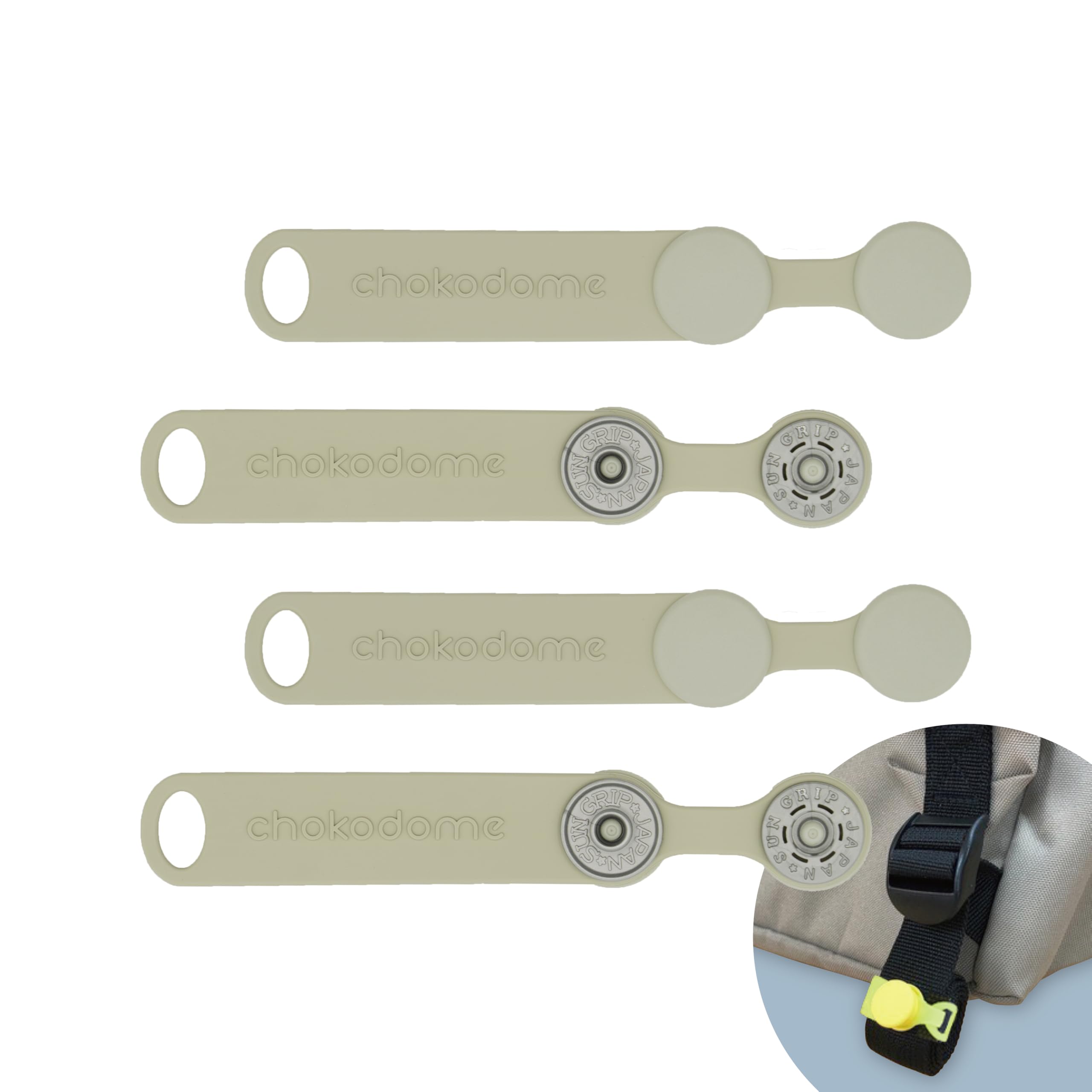 

Детали для стяжки лямок рюкзака Chokodome (Набор из 4) Совместим с шириной 25 мм *Обновленная версия. (хаки)