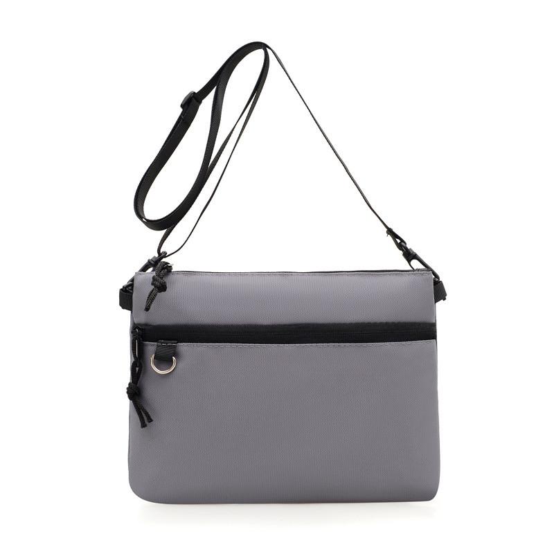 Mens Casual Nylon Crossbody Bag With Stitch Detailing For Travel And Everyday Use