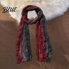 Unisex Fashion Shawl Neck Wrap Pleated Warm Gradient Design Scarf Two-Color Bow Tie Cold Weather