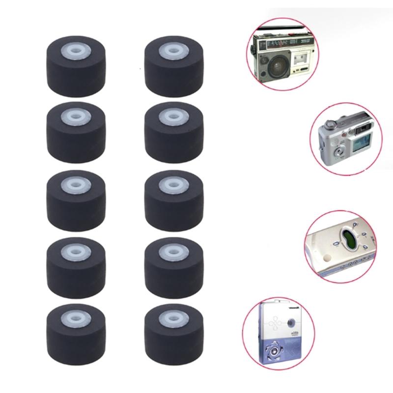10pcs Bearing Wheel Casettes Tape Belt Pulley Pinch Roller for Dvds Drive Cassette Tape Cassette  Recorders Pinch Roller