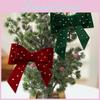 Christmas Tree Decorations With Heart Shape And Fabric Material For Holiday Celebration