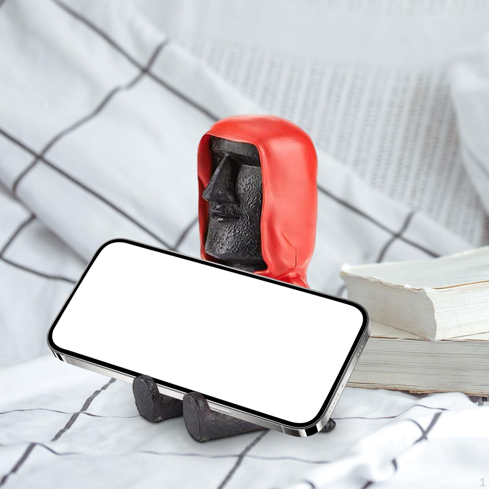 

Статуя головы острова Пасхи Моаи Декор, античный портрет легкий, древняя смола Аху в стиле ретро Black Red