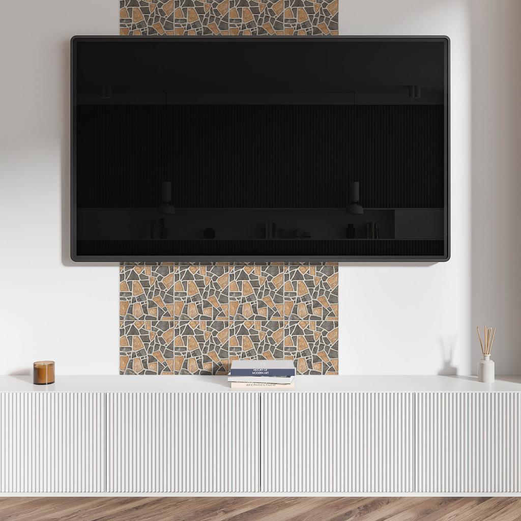 Zestaw Kafelków Pcv Z Wzorem Samoprzylepne Do Sypialni Wzór Kamiennej Mozaiki 10X40X20 Cm