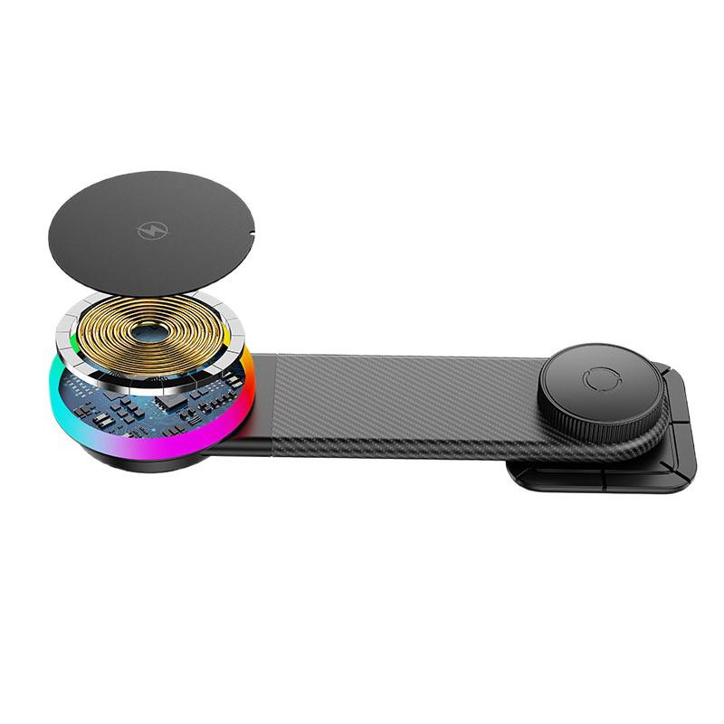 Bezprzewodowa ładowarka samochodowa MagSafe, szybkie ładowanie 15 W z magnetycznym uchwytem samochodowym i uchwytem do nawigacji.