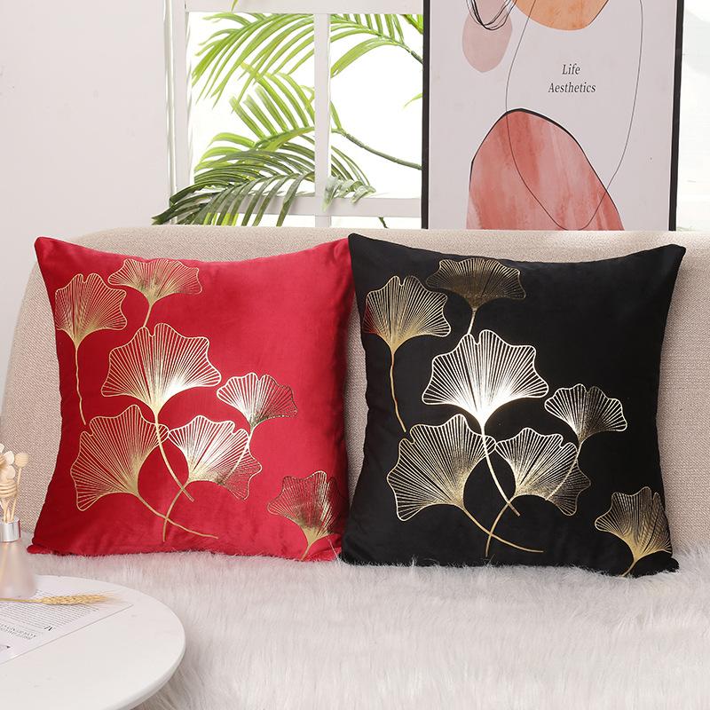 Stamping Pillow Dutch Velvet Pillow Cover Nordic Ins Sofa Car Cushion Back Cushion Cover