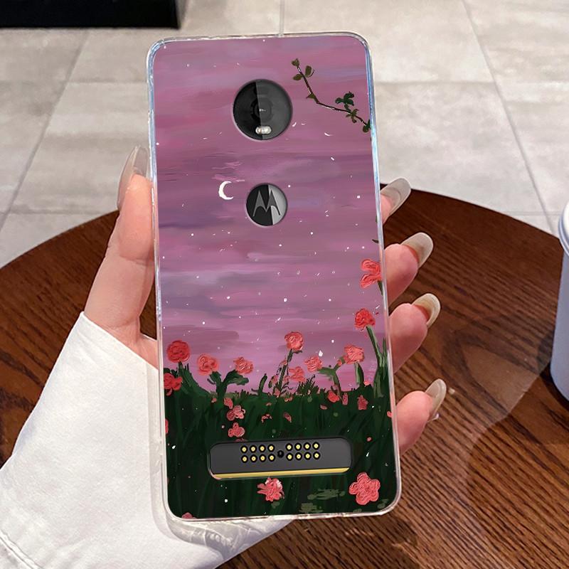Hülle Für Motorola Moto Z4 Play Hülle Ästhetisch Mode Niedliche Katze Astronaut Weiches Silikon Schutzhülle Transparente Handyhülle