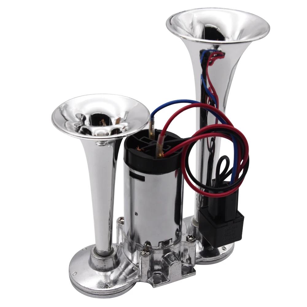 

12V 150db Car Electric Loud Horn Dual Trumpets Speaker Car Air Horn Super Loud Speaker For For Motorcycle Boat Truck Train 12V
