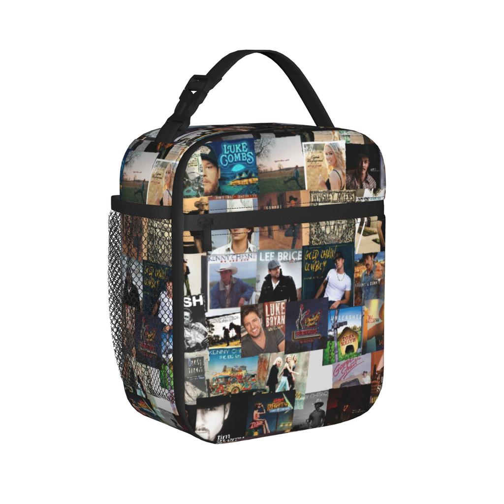 Lukes Combs Tour 2026 Thermal Insulated Lunch Bags for Picnic Portable Food Container Bags Men Women Thermal Cooler Lunch Boxes