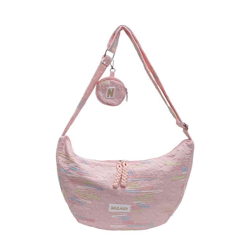 Summer casual niche dumpling girl 2025 new large-capacity fashion messenger bag lightweight shoulder bag
