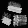 50Pcs/Lot Nail Art Clear Tips Display Stand Nail Polish Practice Training Tools Transparent Tips Pop Sticks