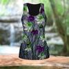 3D Carved Flowers Print Women Workout Yoga Gym Printed Summer Sport Shirts Plus Size Vests
