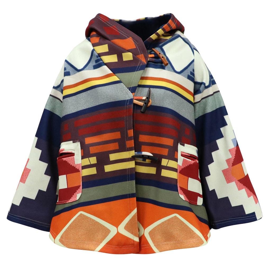 Women's  Winter Loose Horn Buckle Travel Style Cloak Coat