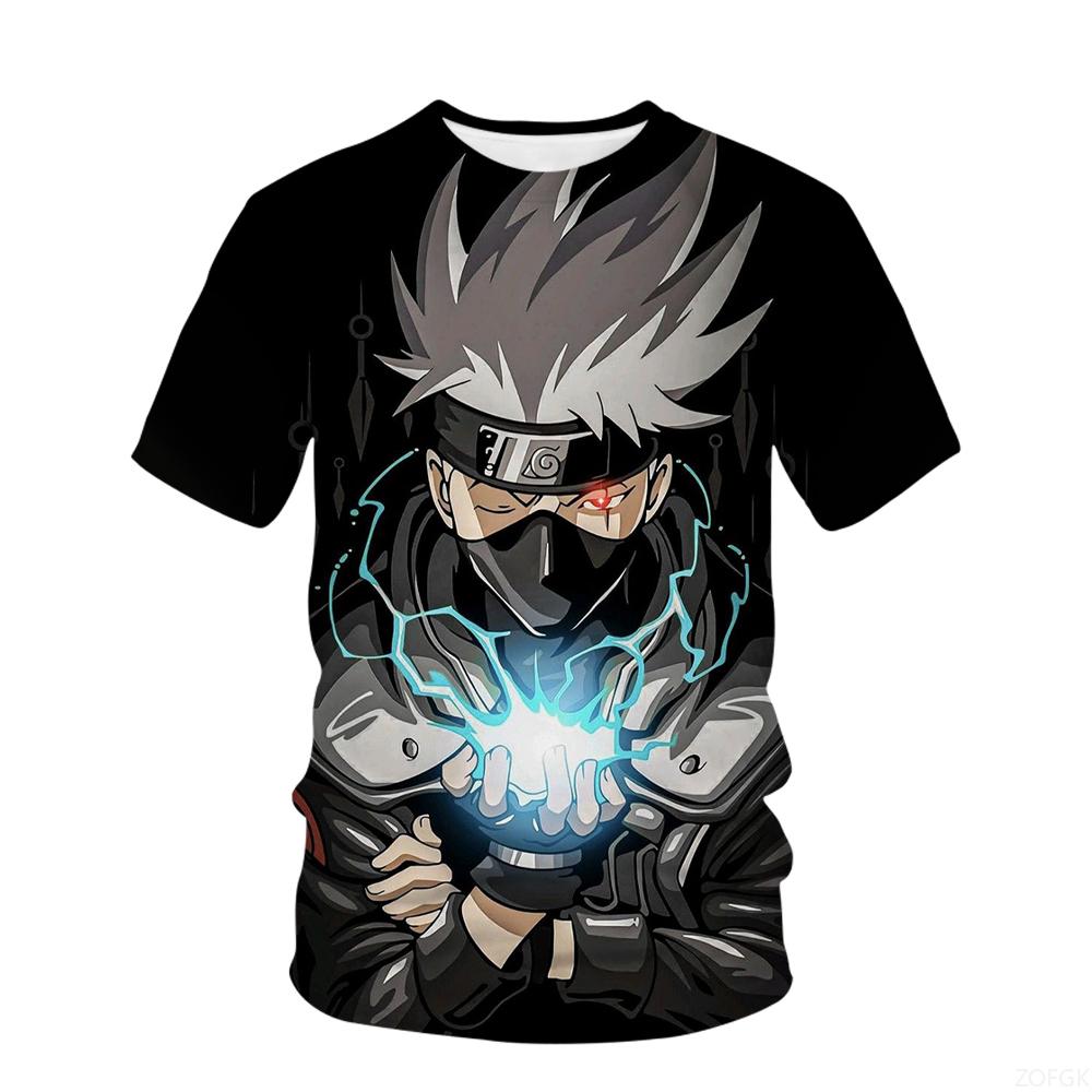 Summer Novelty Cartoon Anime Ninja 3D Print Short Sleeved Children's T-shirt Boys' Top