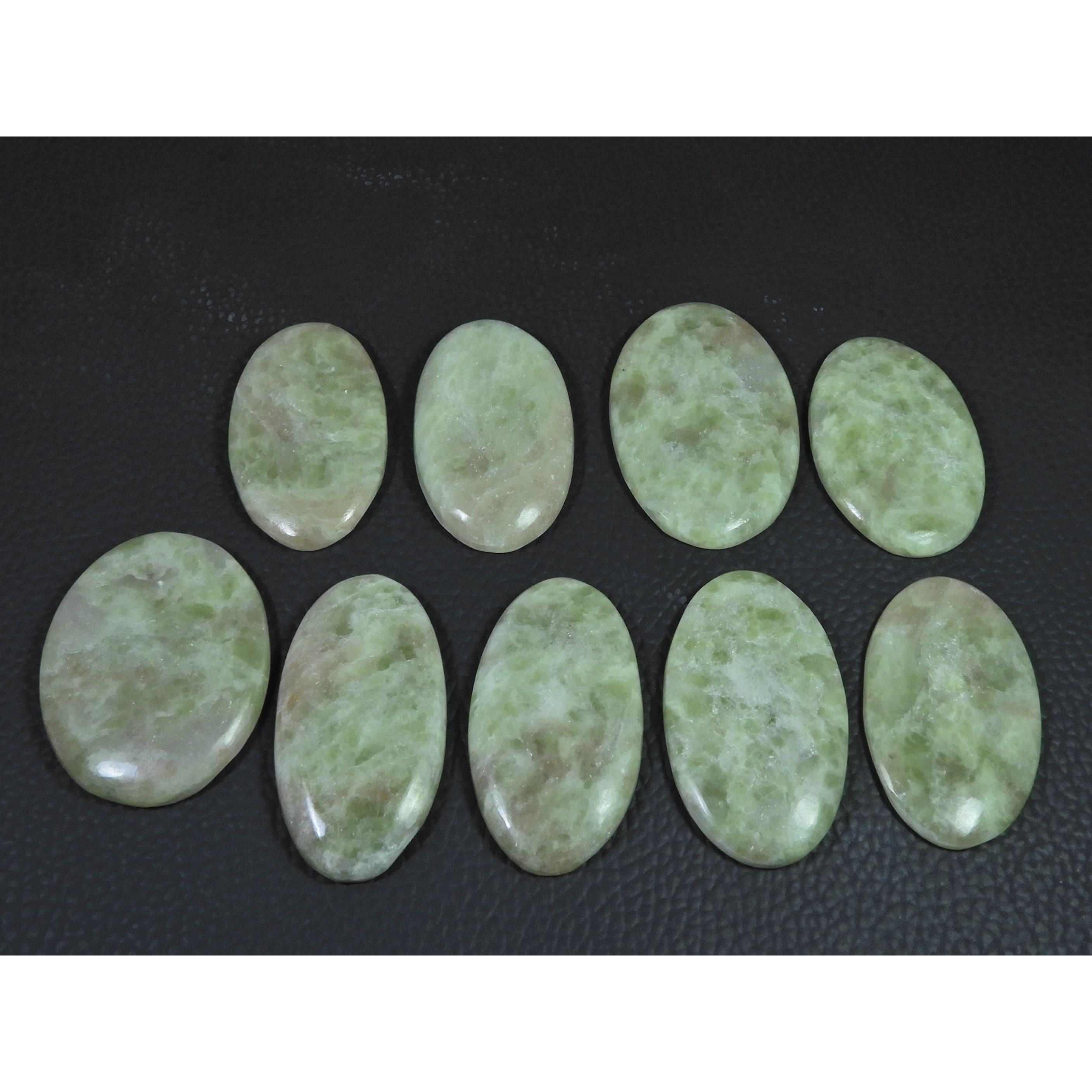 09Pcs Natural Sunstone Oval Shape Cabochon Loose Gemstone Lot 407Cts. C-2308