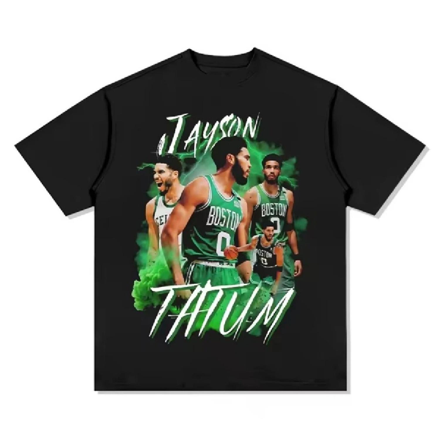

Boston Jayson Tatum Baskerball Men Clothing Tee Shirt Homme New in Top short sleeve Round Neck Printing Pullover T-shirt 50380 S