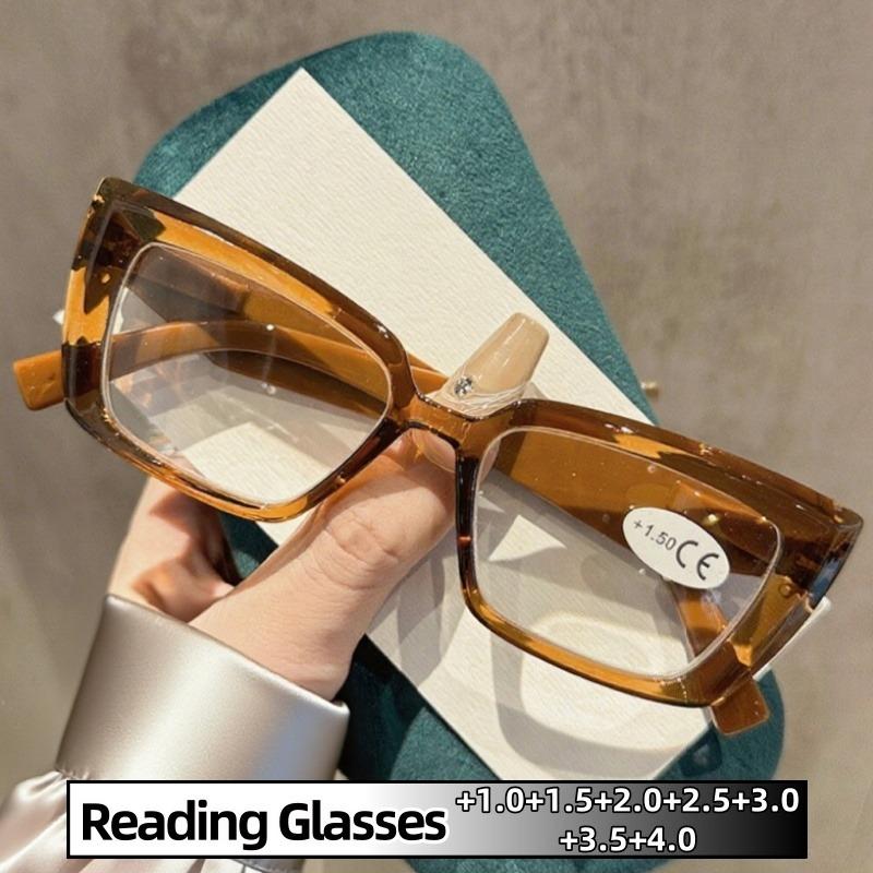 Fashion Small Square-framed Reading Glasses for Women and Men Trendy Ultralight Presbyopia Eyeglasses Protect Diopter +1.To+4.0
