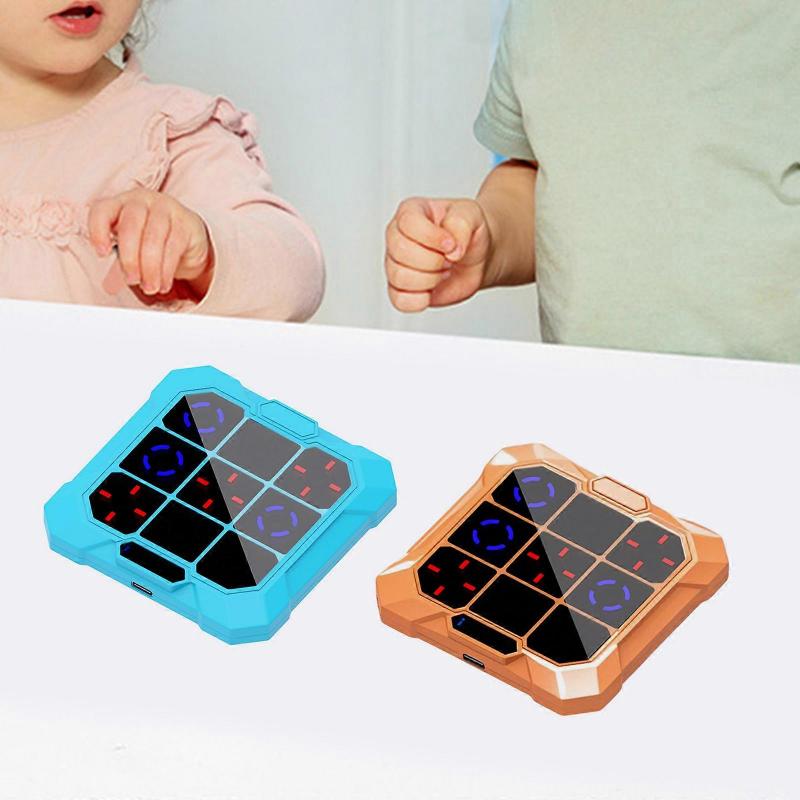 6 in 1 Tic Tacs Toe Bolt Game Electronic Board Game Handheld Electric Puzzle Game Console for Memory Growth  Orange