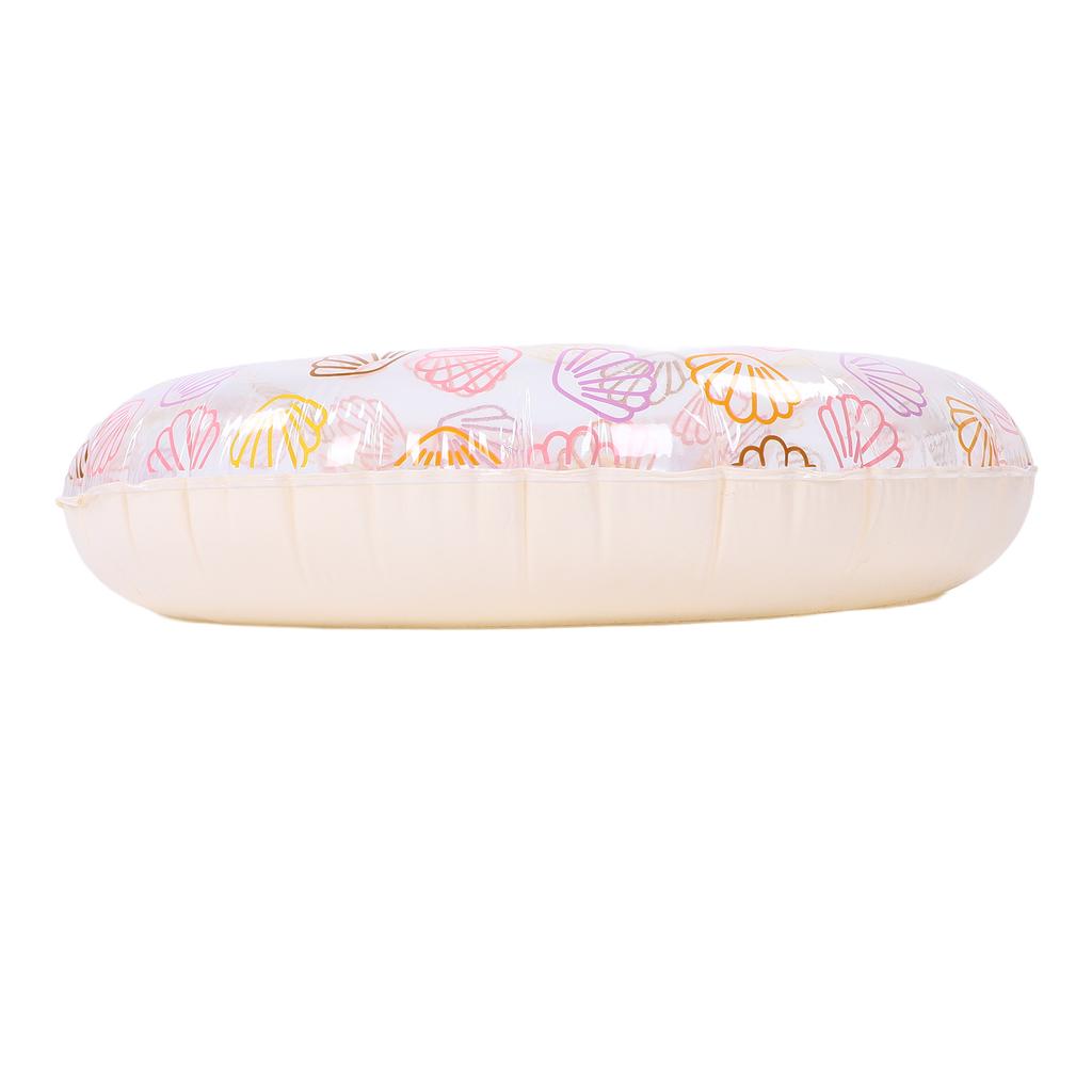 Inflatable Pool Float Ring 35 Inch Float Tube PVC Flotation Pool Swim Tube for Beach Swimming Party Vacation Yellow