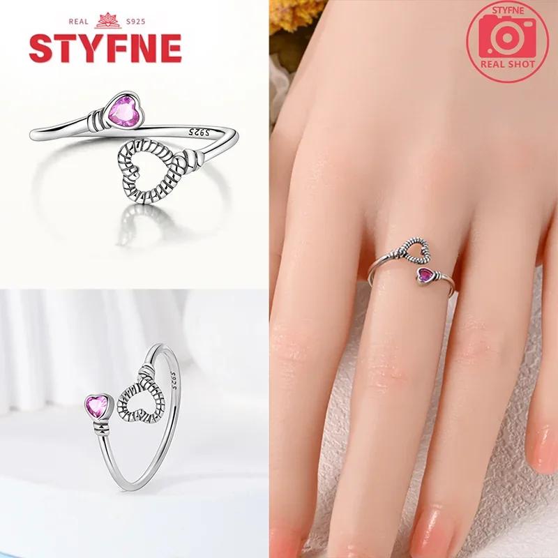 Copper Heart-Shaped Series Open Rings Pink Love Irregular Shape Ring Appropriate For WomenS High-End Jewellery Gifts