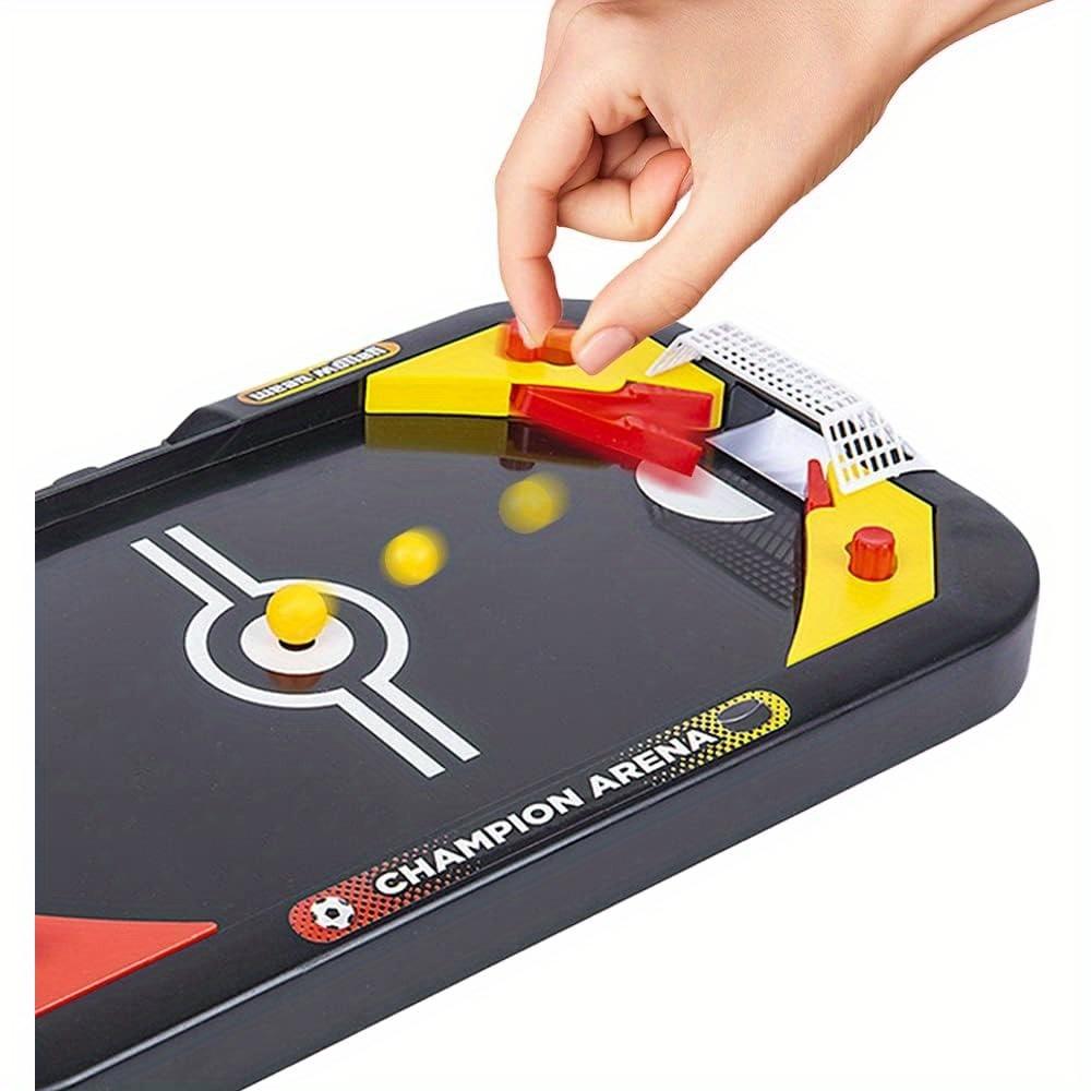 2 in 1 Indoor Foosball,Hockey Table Game with Pucks,Balls,Strikers,Colorful Plastic Frame,Fits on Table or Floor,Foosball Table Games