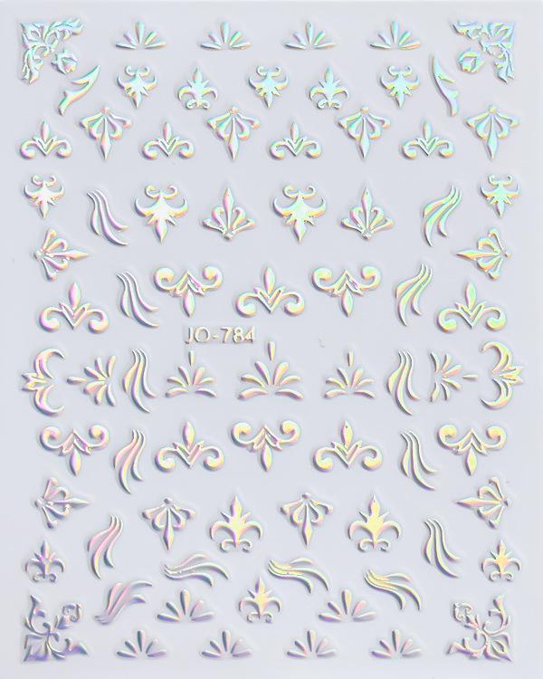 Aurora Style Silver Nail Stickers - Hot-Selling Nail Decals in Stock