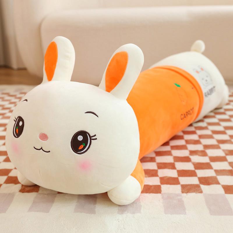 

Морковь Зайчик Зайчик Зайчик Длинноногий Подушка для сна Подушка Девочка Прикроватная Кукла Плюшевая Игрушка Большой Размер 70cm（0.35kg）